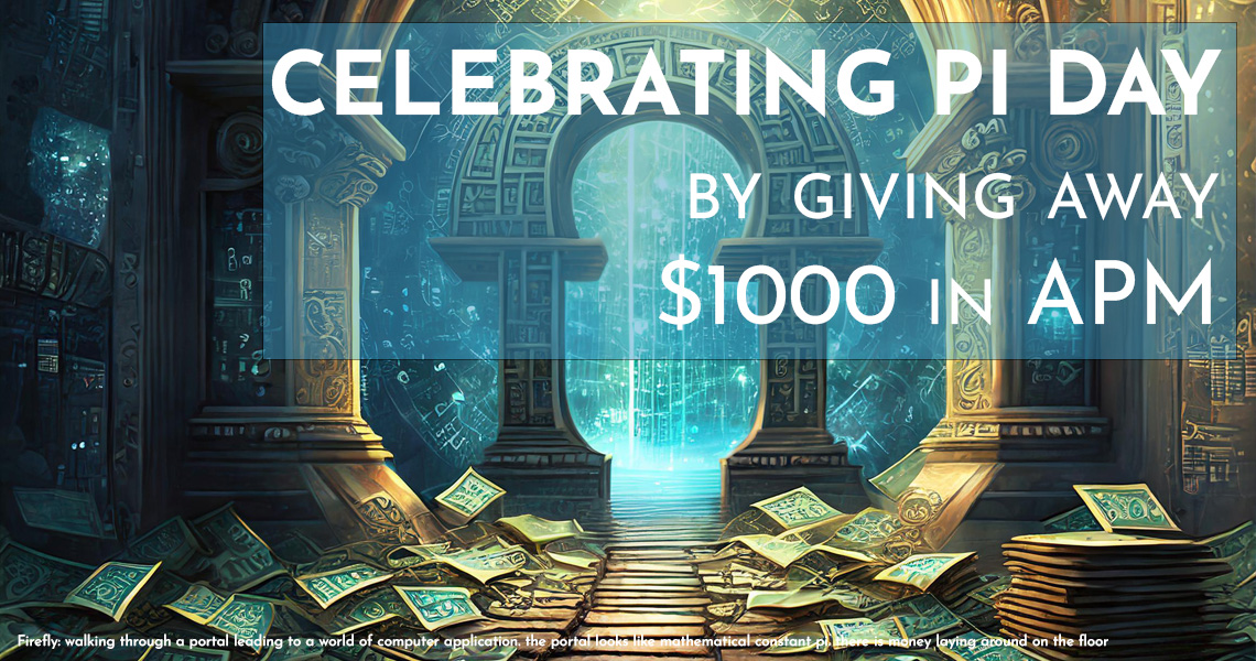 Celebrating Pi Day by giving away $1000 in APM